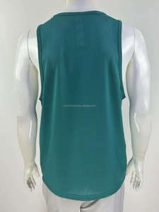 Débardeurs de sport ajustés personnalisés avec logo, sans manches, 100% coton, pour hommes - Product Image 3