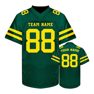 Professional Team American Football Jersey Factory Polyester Mesh Custom Player Number Embroidered Patch Quick Dry Bulk - Product Image 1