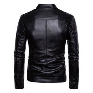 Chaqueta de Invierno para Hombre en Cuero y Cuero Sintético con Cuello Alto - Precio al por Mayor - Product Image 3