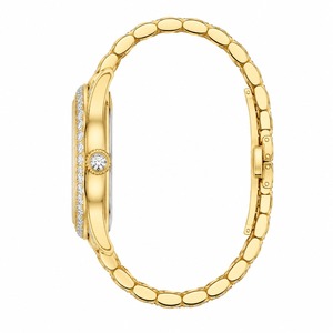 Luxury Women's <b>Diamond</b> <b>Watch</b> Round Yellow Gold Case Analog Quartz Band - Product Image 2