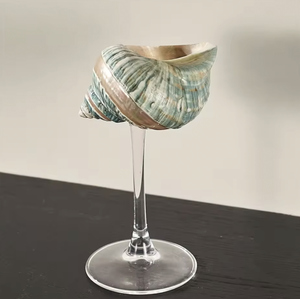 แก้วไวน์เปลือกหอยเวียดนาม แก้วดื่มเปลือกหอยทำมือ สำหรับไวน์ ค็อกเทล ตกแต่งโต๊ะอาหารทะเล ของตกแต่ง - Product Image 3