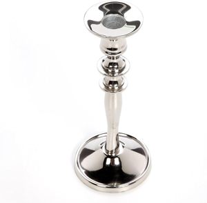 <b>Silver</b> Finish Metal Taper Candle Holder Tall Decorative <b>Candlestick</b> Stand for Wedding Party Home Gift - Product Image 2