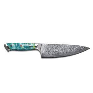 Couteau de chef en acier Damas haut de gamme, outil de cuisine professionnel avec manche équilibré pour un meilleur contrôle - Product Image 1