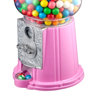 Kwang Hsieh 15" Pink Candy Vending Retro Gumball Machine English Coin Operated Double <b>Bubble</b> Aluminum Alloy Home/ Use Bulk Whole - Product Image 5