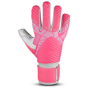 Football Goalkeeper Gloves <b>Full</b> Finger Pink PU Leather Non <b>Slip</b> Breathable Hook And Loop Closure Unisex - Product Image 6