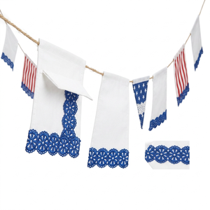 Encaje Guipur de Lujo Ecológico con Diseño Floral Azul de 10 mm, Personalizable al por Mayor, Paquete de 20 Metros para Vestidos, Diademas, Manualidades y Prendas - Product Image 2