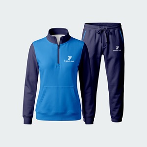 Conjunto Deportivo Ligero para Mujer de Secado Rápido y Transpirable con Cierre de Cremallera de un Cuarto, Pantalones de Alta Calidad con Cordón Ajustable y Bolsillos Laterales, Venta al Por Mayor - Product Image 2