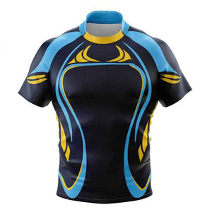 Camisetas de Rugby Transpirables de Primera Calidad con Números y Nombres de Equipo Personalizados, Manga Corta, Impresión Sublimada, Precio Bajo - Product Image 2