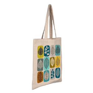 Sac fourre-tout en toile de coton écologique avec logo imprimé à la mode prix de l'emballage à long manche - Product Image 3