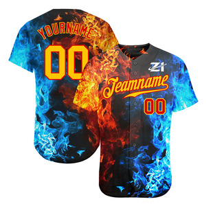 เสื้อเบสบอลเด็กแบบกำหนดเอง พิมพ์ลายทั้งตัว ติดกระดุมทั้งเสื้อ ชุดทีมพร้อมชื่อและหมายเลขส่วนตัว ระบายอากาศได้ดี - Product Image 3