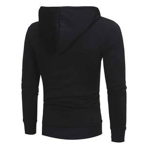 Sweat-shirt à capuche zippé pour homme, couleur unie, avec fermeture éclair, pour le quotidien, fitness, basique, en polaire fine, hiver, 100% coton, imprimé sur mesure - Product Image 4