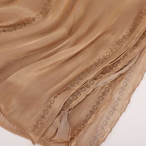 Hijab scintillant pour femmes, châle d'été léger et tendance en modal et soie froissée avec organza orné de strass - Product Image 6