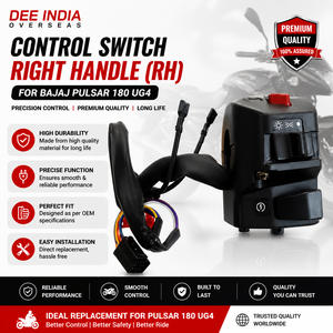 Interrupteur de commande du guidon droit pour Bajaj Pulsar 180 UG4 |   Ensemble de commutateurs RH pour moto - Product Image 3