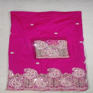 2026 Simply Stunning Fashion Nigerian George Wrapper With Paisley Pattern And Intricate Mirror Pattern <b>Silk</b> <b>Fabric</b> For Partywear - Product Image 1