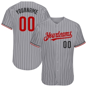 Vente en gros de maillots de baseball authentiques OMMIZ INDUSTRY personnalisés bleu marine-gris, best-sellers - Product Image 3