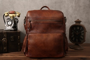 Popular Oem Service Waterproof Bags Outdoor Leather Laptop <b>Backpack</b> for Women Manufacturers <b>Cheap</b> price Leather <b>Backpack</b> Bags - Product Image 6