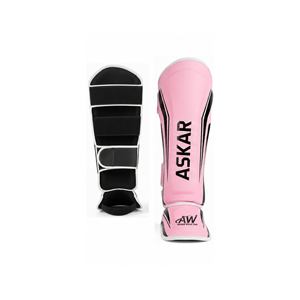 Espinilleras Rosas Askar, Equipo de Protección para Entrenamiento de Artes Marciales, Unisex, Espuma EVA Resistente - Product Image 1