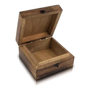 Caja de Madera Decorativa para Tesoros con Grabado Floral, Caja de Madera de Mango Hecha a Mano, Mini Caja de Almacenamiento para Joyas - Product Image 4