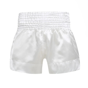Shorts de Muay Thai pour hommes, imprimé satiné, taille élastique, entraînement de gym, kickboxing, légers, colorés, vente en gros - Product Image 5