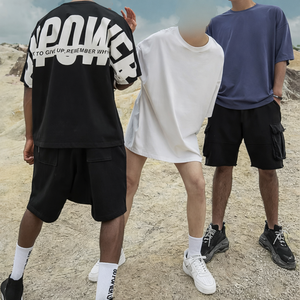 T-shirt surdimensionné personnalisé pour hommes, style streetwear, épaules tombantes, impression sérigraphique, coton - Product Image 3