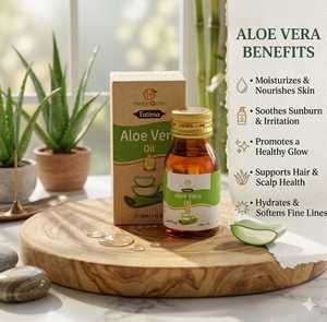 Huile d'aloe vera, huile de soin de beauté à base de plantes, ingrédients botaniques naturels, texture légère, soin nourrissant pour les cheveux, cheveux lisses - Product Image 4