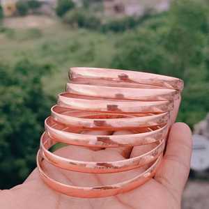 Handmade Copper Bangle Set - Dainty <b>Stacking</b> <b>Bracelets</b> Handmade jewelry - Product Image 1