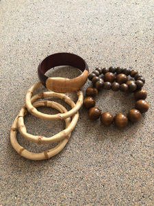 Pulseras de Madera Pintadas a Mano de Estilo Clásico para Mujer, Venta al por Mayor de Proveedores de Artículos de Disfraces, Artesanía Natural - Product Image 3