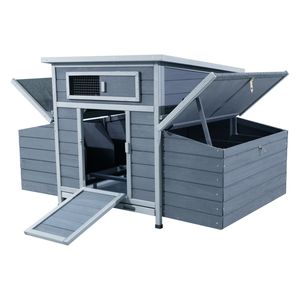 Grande Pollaio in Legno per Esterni con 2 Cassette Nido Laterali, Gabbia per Galline e Pollame per Uso Esterno - Product Image 6