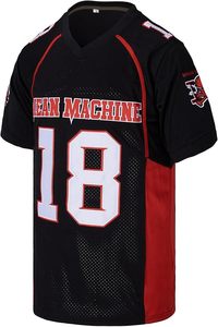 Machine féroce # Maillot de football américain Paul Crewe 18 noir et rouge personnalisé, vêtements de sport pour hommes - Product Image 4