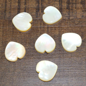 White Mother Of Pearl Gemstone <b>Heart</b> <b>Shape</b> Cabochon Loose Stone Free Size Jewellery Making Supply Wholesale Bulk Manufacturer - Product Image 2