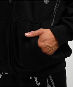 Sudadera básica para hombre con cristales, que ofrece comodidad ligera, ajuste flexible y un estilo casual moderno, ideal para atuendos diarios. - Product Image 6