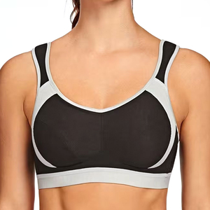 Soutien-gorge de sport sans couture pour filles, respirant, écologique, séchage rapide, en Spandex/Coton, avec découpes, col en V, maille, maintien moyen, pour le yoga et les activités sportives - Product Image 2