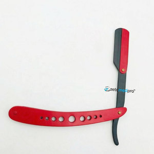 มีดโกนหนวดคลาสสิกสแตนเลสสีดำและสีแดง พร้อมใบมีดเดี่ยวแบบเปลี่ยนได้ สำหรับโกนหน้า โกนตัว โกนบิกินี่ โกนใต้วงแขน - Product Image 6