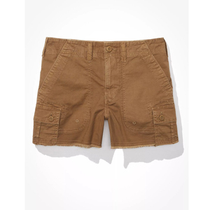 Premium Quality Women's Brown Denim Shorts Breathable Eco-Friendly Pakistan Design Button Pockets Casual High-<b>Waist</b> Colored Wash - Product Image 2