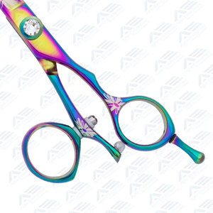 กรรไกรตัดผม Rainbow Daisy Swivel ขนาด 6.0 นิ้ว ผลิตจากเหล็ก 440C ขายส่งราคาพิเศษ อุปกรณ์ทำผมมืออาชีพสำหรับช่างตัดผมและเสริมสวย - Product Image 5