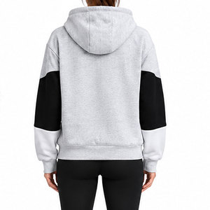 ZEE GOOD Sweat-shirt à capuche pour femme, color block, manches longues, pull décontracté, respirant, en mélange de coton tricoté, pour l'automne - Product Image 3