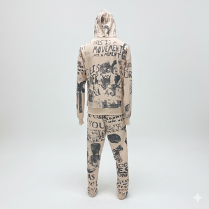 Survêtement à capuche entièrement personnalisé, manches longues, impression par sublimation, streetwear avec poches latérales, style automne, unisexe adulte, coupe régulière - Product Image 6