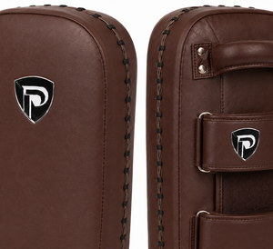 DUMELA INTERNATIONAL Protège-tibias en cuir de vachette marron pour l'entraînement au MMA et au Taekwondo - Durables et respirants - Product Image 2