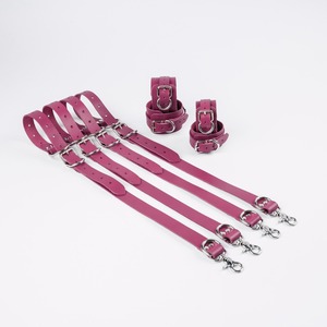 Factory Price Genuine Leather Bed Restraints Harness Straps Custom Metal Buckle <b>Bondage</b> Accessories RTTS-0124 - Product Image 6