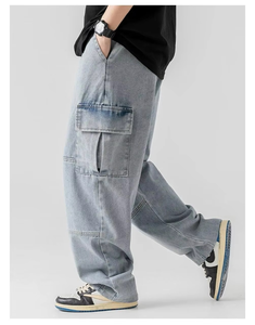 Jeans de Mezclilla para Hombre de Alta Calidad, Personalizados, a la Moda, de Primera Categoría, Corte Holgado, Recto, Transpirables, de Secado Rápido, Tallas Grandes, Color Invierno - Product Image 2