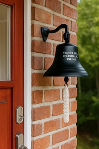 American Brass <b>Bell</b> Black Surface Well <b>Bell</b> Premium Brass <b>Bell</b> Ideal For Home Decor Nautical Garden Entrance And Temple - Product Image 4