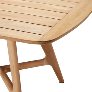 Table à manger ovale moderne en bois massif, écologique, durable, imperméable, 10 places, design mi-siècle, meubles de maison stables - Product Image 3