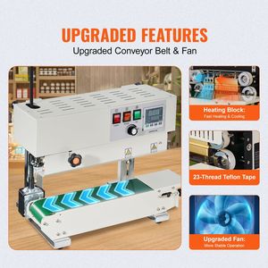 Sigillatrice a Nastro Continuo per Sacchetti con Controllo Digitale della Temperatura Verticale, Larghezza di Sigillatura 0,24-0,47 Pollici/6-12 mm - Product Image 2