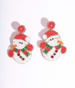 Boucles d'oreilles brodées de perles de luxe, faites à la main, bijoux perlés pour fêtes et occasions spéciales pour femmes à prix avantageux - Product Image 5