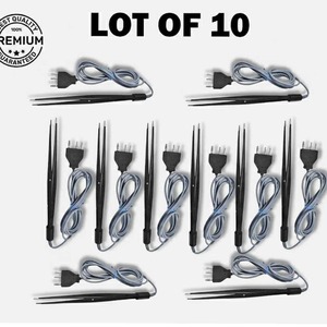 10 Pcs Pinces chirurgicales électriques monopôlaire droites à câble fixe, réutilisables, autoclavables, 24 cm, instruments chirurgicaux allemands - Product Image 1