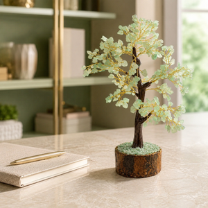 Green Jade Agate Money Tree Gemstone Carved Home Decoration Golden Wire Feng Shui Desk <b>Ornament</b> Wholesale Maharashtra Decorative - Product Image 4