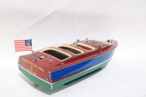 MISS CATALINA 5 AVALON Maqueta de Velero de Madera Hecha a Mano, Personalizada, Antigua, Coleccionable, Temática Oceánica, Decoración de Mesa Independiente - Product Image 3