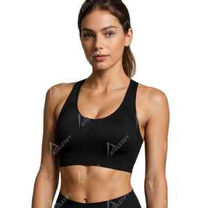 Sujetador deportivo con logo impreso digitalmente, top corto, leggings de fitness con espalda hermosa y tirantes, sujetadores deportivos para mujer - Product Image 4