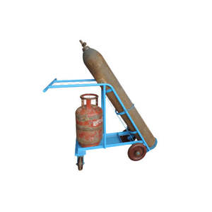 Carro para cilindros de gas, de acero resistente, para cilindros de oxígeno y GLP, para uso industrial en talleres y almacenes. - Product Image 1