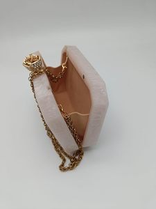 Bolso de mano de resina con efecto piedra, acrílico, para mujer, tipo bandolera, para fiesta, de noche, estilo celebridad, con efecto mármol - Product Image 2
